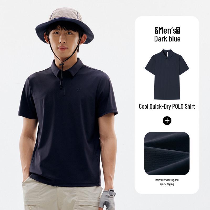 TECTOP Men s Quick-Dry Polo Shirt - Breathable, Moisture-Wicking Sports Tee 2XL темно-синий