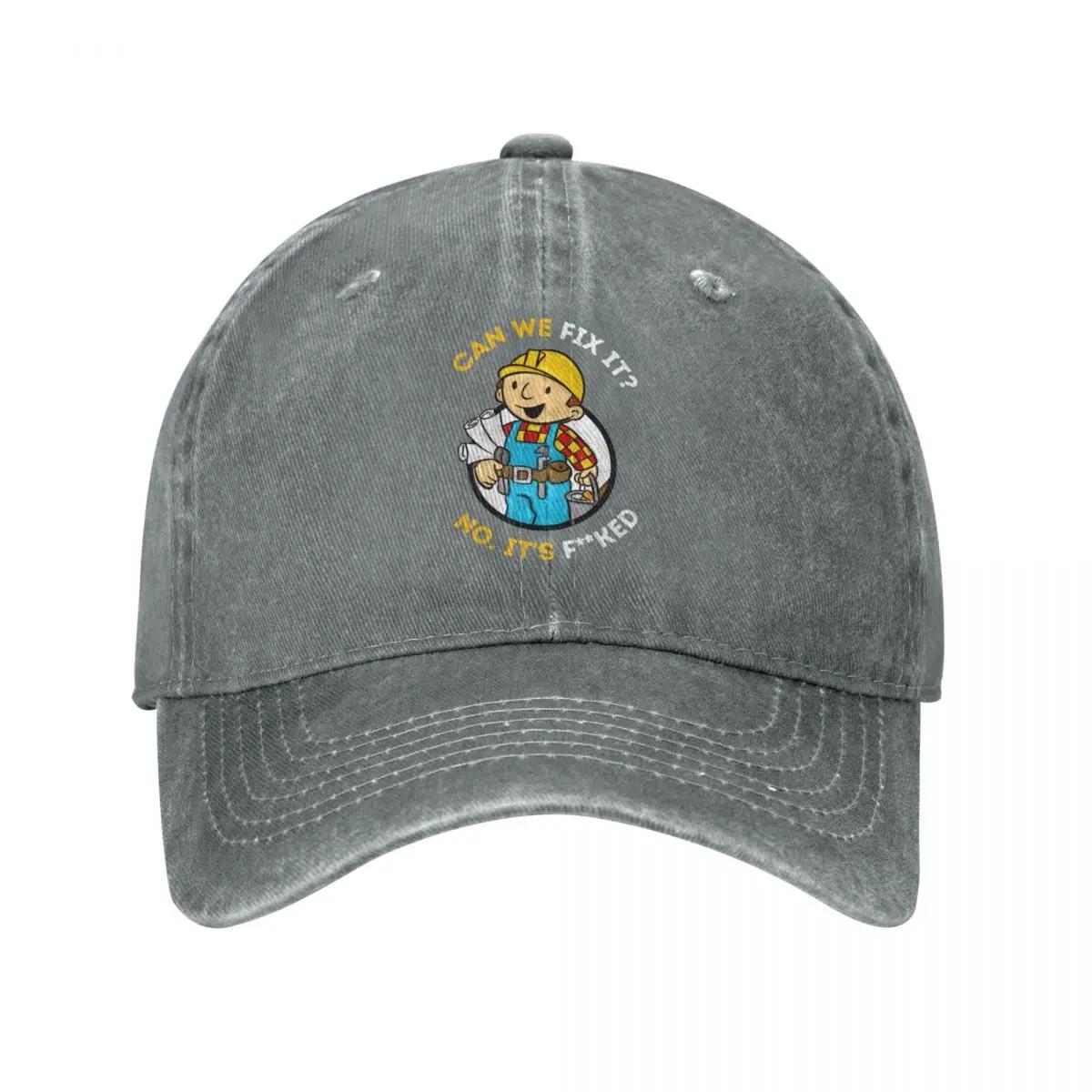 

Bob The Builder Baseball Caps Classic Distressed Washed Can We Fix It Funny Repair Man Sun Cap Outdoor Summer Caps Hat