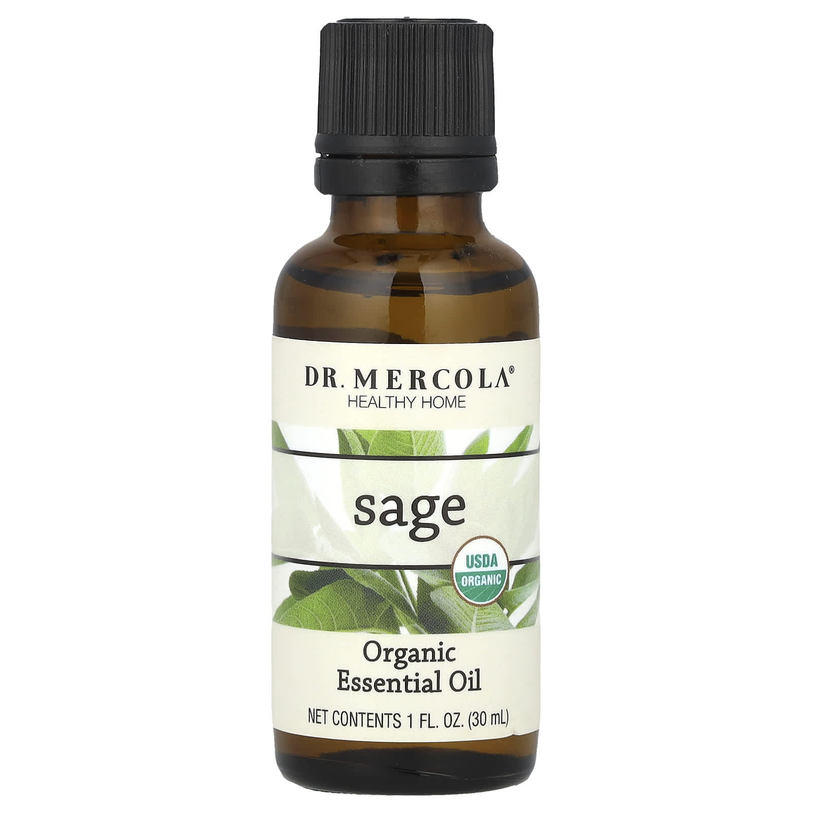 

Доктор. Mercola, органическое эфирное масло, шалфей, 1 унция (30 мл)