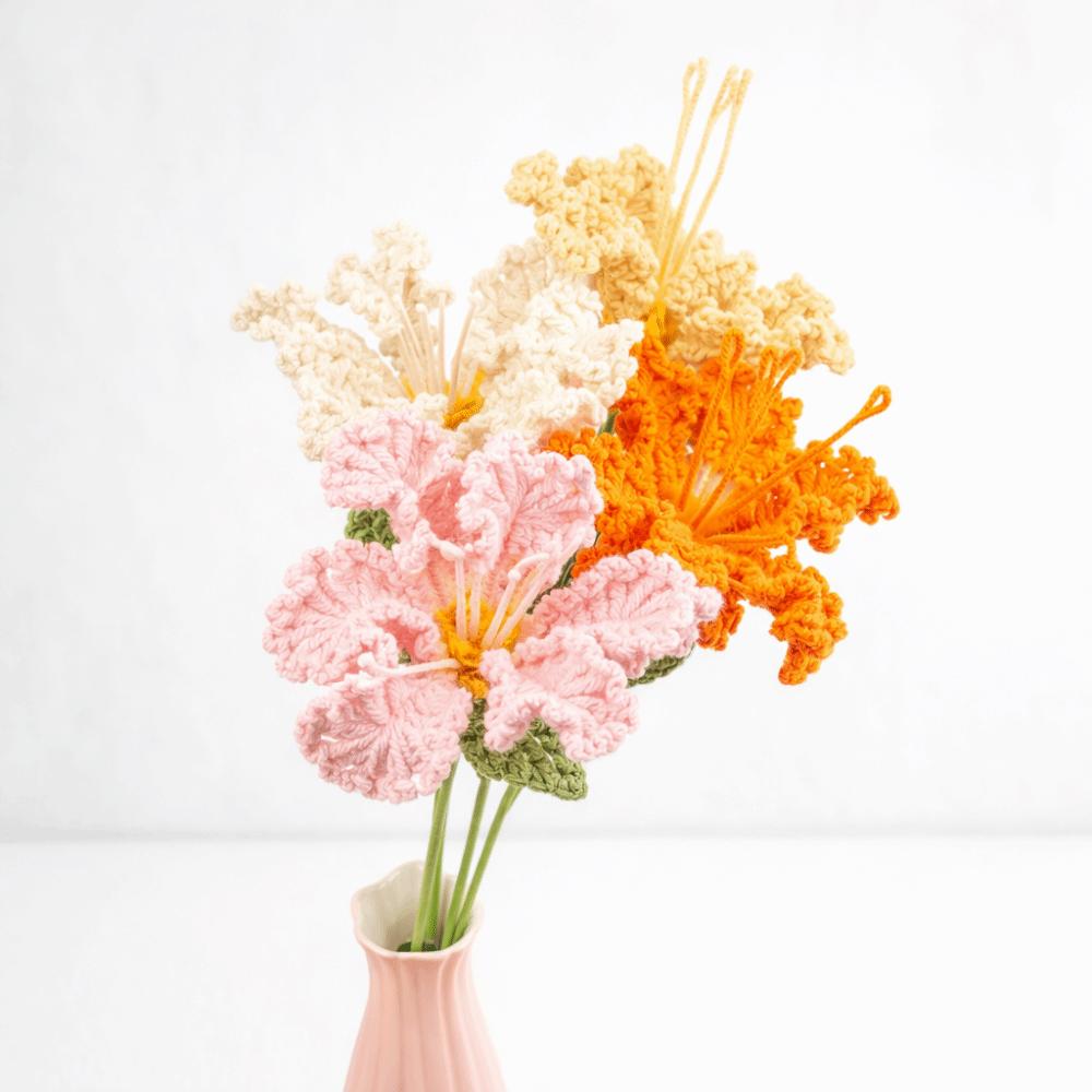Creative Handmade Crochet Flowers Eternal Flower Anniversary Knitted Flowers Artificial Flowers Mothers Day Gift
