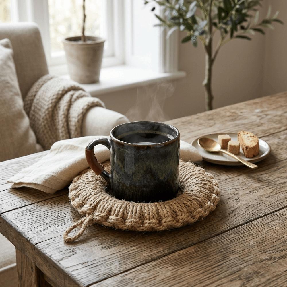 Thickened Cup Pad Handmade Trivet Simple Coaster Café
