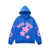 Sp5der 555555 Hoodie Sweatpants Set Rhinestone Spider Web Letter Print Casual Streetwear Youth