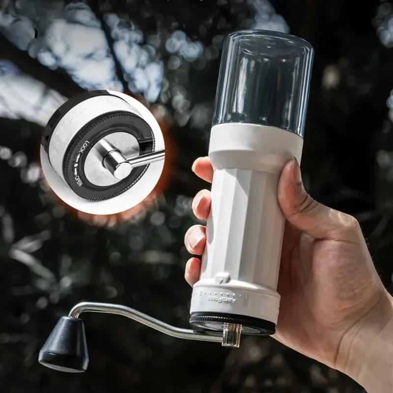 Manual Coffee Grinder,40 Levels External Adjustment,Portable Hand Coffee Bean Mill,Ceramic Burr Coffee Grinder for Travel