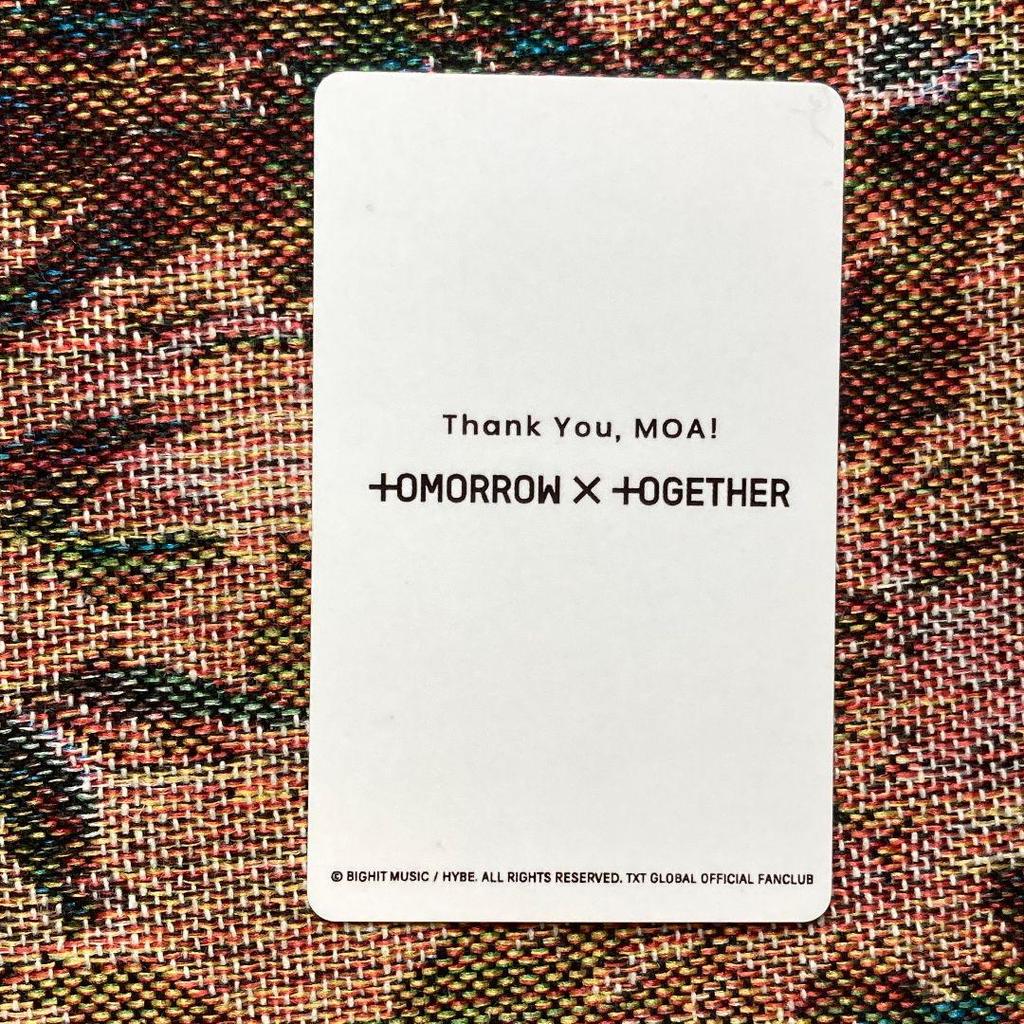 [USED] TXT FC Fan Club New Membership Introduction Bonus Taehyung Trading Card