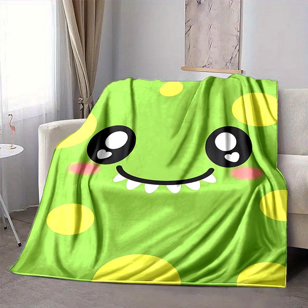 1pc Cute Monster Blanket, Lightweight Flannel Throw Blanket for Sofa, Bed, Travel, Camping, Living Room, Office, Couch, Chair, and Bed