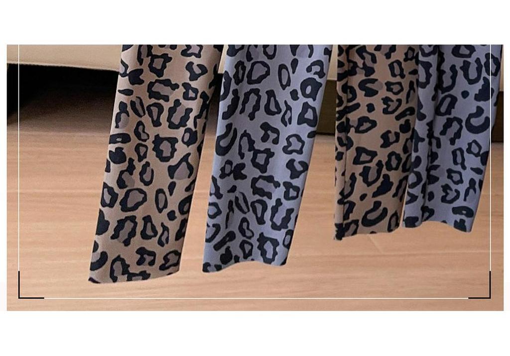 3D-Leopardenmuster Schlank geschnittene Sport-Leggings mit hoher Elastizität