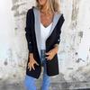 Women's Orange Hooded Cardigan Sweater Casual Long Sleeve Open Front Lightweight Jacket
