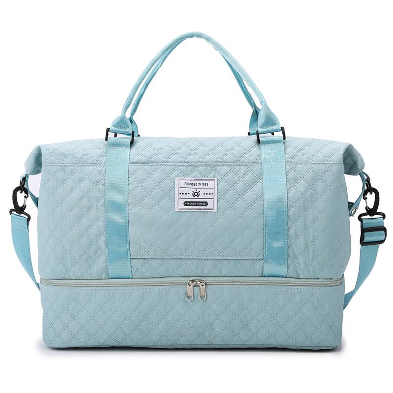 Korean Style Large Capacity Quilted Gym Bag - Yoga, Travel, Crossbody & Mother-Child Handbag