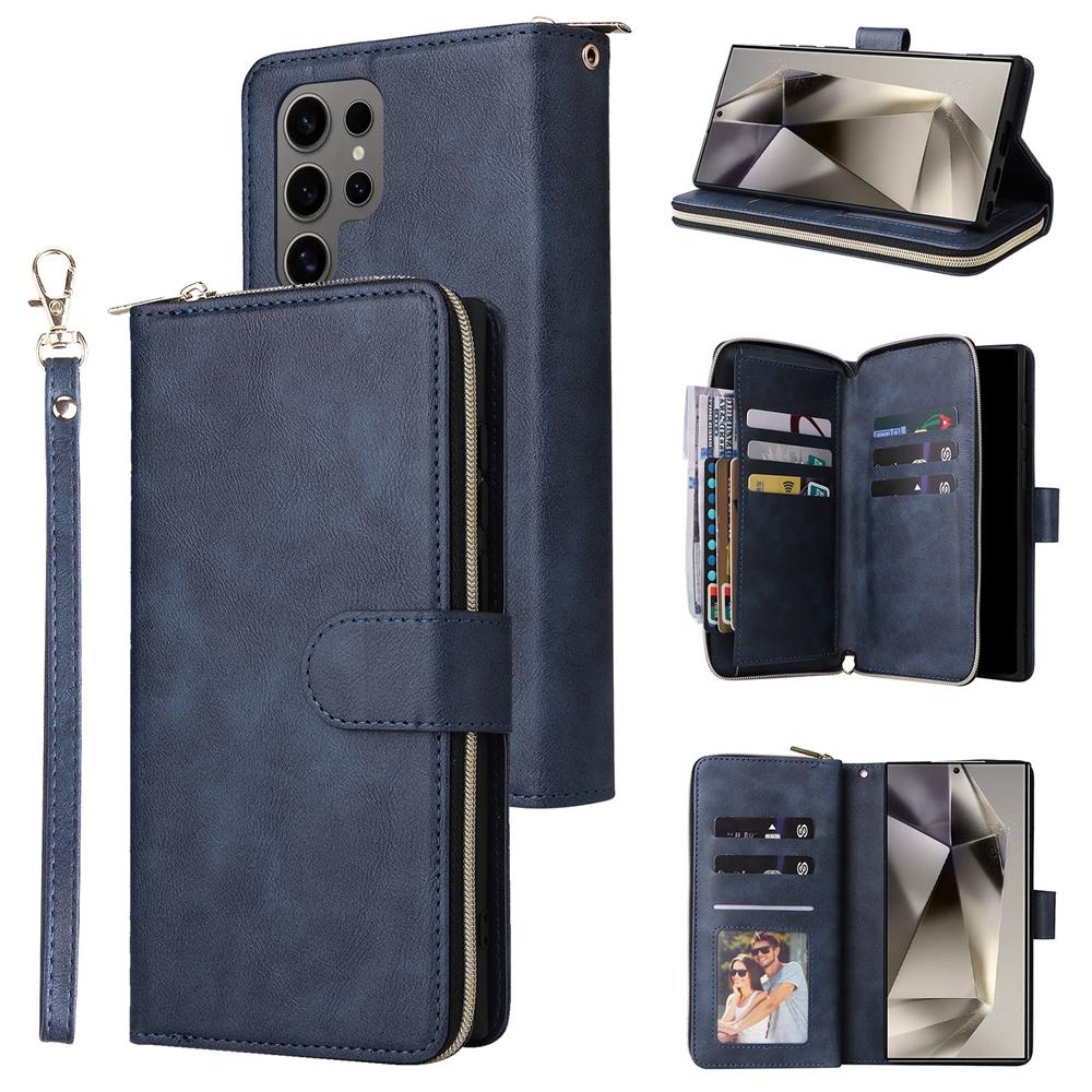 Reißverschluss Riemen Leder Geldbörse Hülle Ständer Klapphülle Für Für Samsung A55 A35 A56 A15 5G S26 S25 Ultra S24 S23 S22 Plus Handyhülle