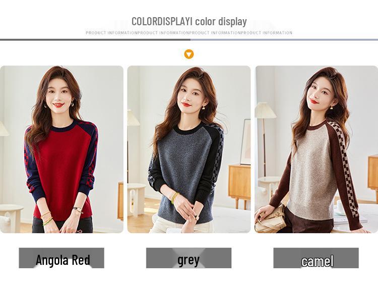 Women's Versatile Wool Sweater - New Petite Style Knit Top for Autumn & Winter Base Layer