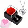 Silver Women' Necklace Heart with Cubic Zirconia ITALIAN Adjustable DIAMOND