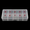 Nail Tip Storage Box: 500-Piece Semi-Transparent Flat Bottom Container for False Nails & Jewelry