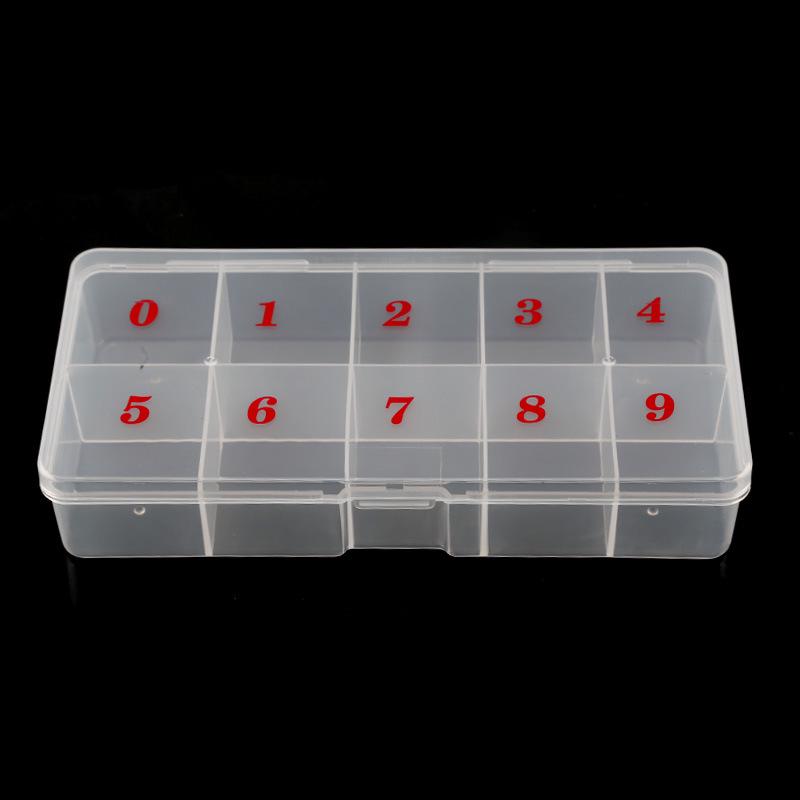 Nail Tip Storage Box: 500-Piece Semi-Transparent Flat Bottom Container for False Nails & Jewelry