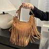 Boho Tassel Crossbody Bag For Women Stylish Retro Shoulder Purse With Fringe Details Versatile Design Perfect For Casual Outings Or Commuting