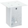 vidaXL Pfostenträger Quadratisch 4Stk. Silber 81x81mm Verzinkter Stahl