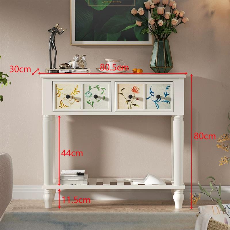 Solid Wood Entryway Cabinet, Narrow Hallway Storage & Shoe Organizer, Large Capacity Wall-Mounted Console Table for home Decor