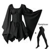 European Medieval Costume Women's Renaissance Flare Sleeve Corset Overskirt Elf Protector Fancy Dress Irish Overdress 2-P