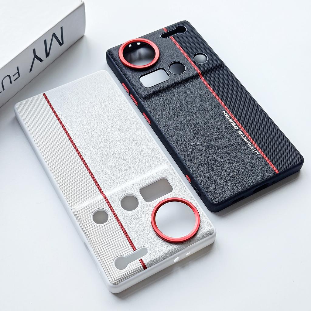 For ZTE nubia Z70S Ultra Z70 Ultra phone case, plain leather design, pleasing to the touch, with stylish lines