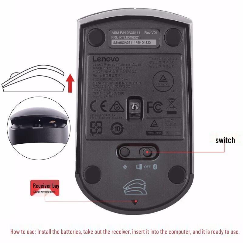 Lenovo Wireless Blue-light Mouse