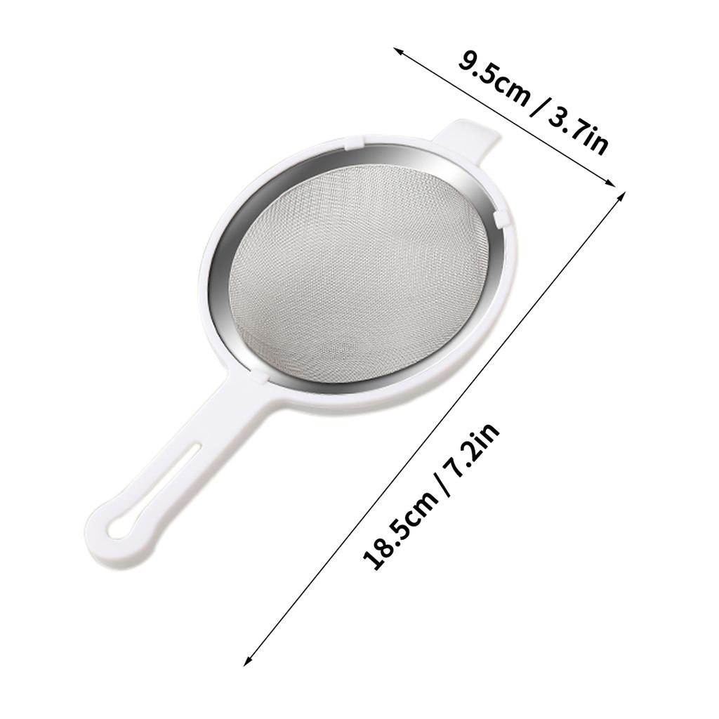 304 Stainless Steel Fine Mesh Flour Sieve Reusable Colander Residue Filter Spoon Detachable Strainer Skimmer Spoon Kitchen Tools