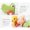 Wooden Animal Push Down Car Pull Rope Car Towing Toys Push and Go Baby Girl Walker Duck Puppy for Kids Early Education Toddler