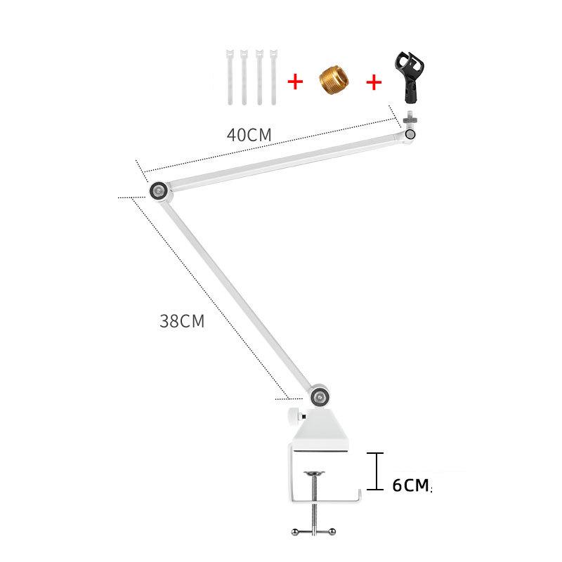 

Регулируемая стойка-пантограф для микрофона, кронштейн для игр, стриминга, записи, настольное крепление для USB конденсаторного микрофона A8 A6V K688 K669 белый