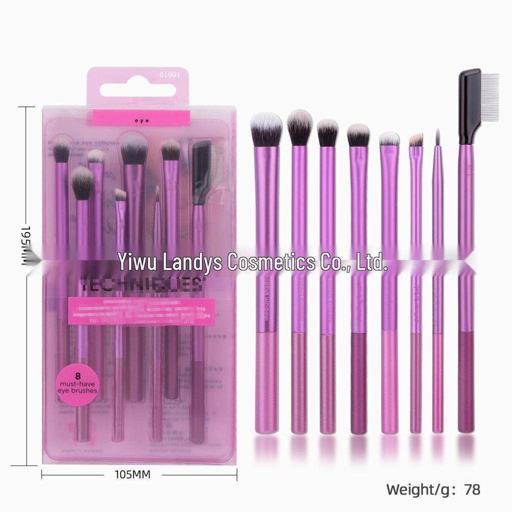 RT Series Makeup Brush & Sponge Set: Blending & Eyeshadow Brushes with Beauty Sponge