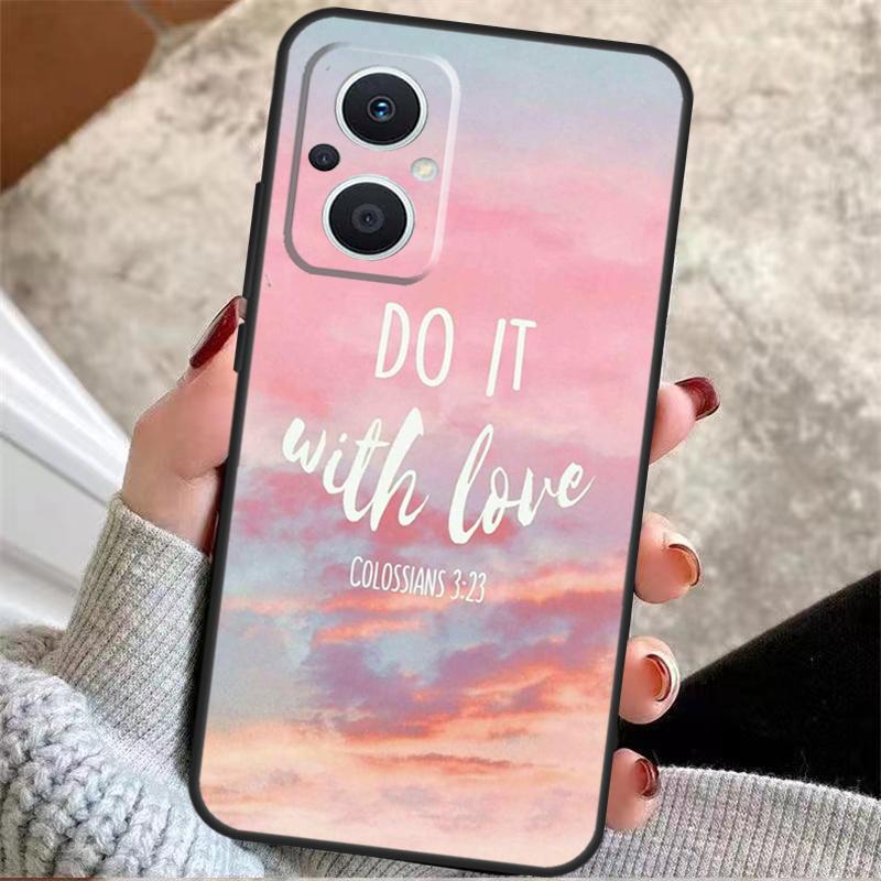 Bible verse Philippians Jesus Christ For OPPO Reno 8T 7 8 Lite 14F 13F 11F 12F 10 11 12 13 14 Pro OPPO Find X9 X5 X6 X8 Pro Case