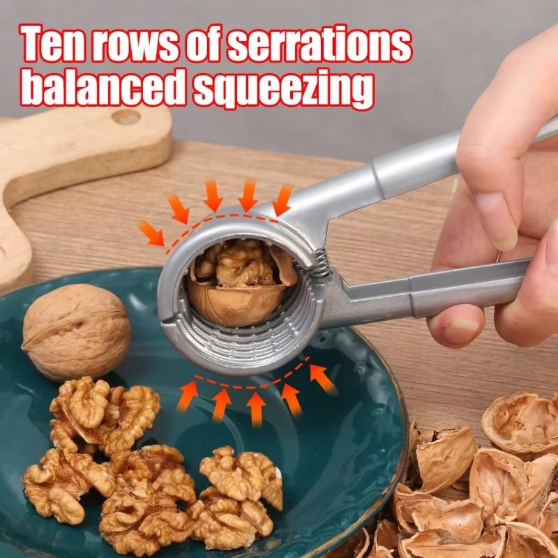 Portable Nut Cracker Silver Metal Walnut Clip Nut Cracker Opener Walnut Plier Nut Shelling Tools Kitchen Gadgets Accessories