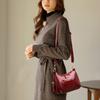Crocodile pattern glossy shoulder bag women's messenger bag