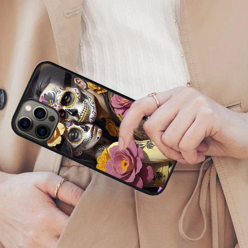 Colourful Mask Mexican Girl La Catrina Magnetic Phone Case For iPhone 17 Air 16 14 13 12 Pro Max 15 Plus Wireless MagSafe Cover