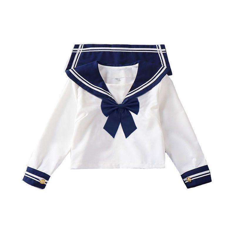 Girls Uniform Suit Pleated Skirt Children's Sailor Suit Academy Style Elementary School Performance Suit