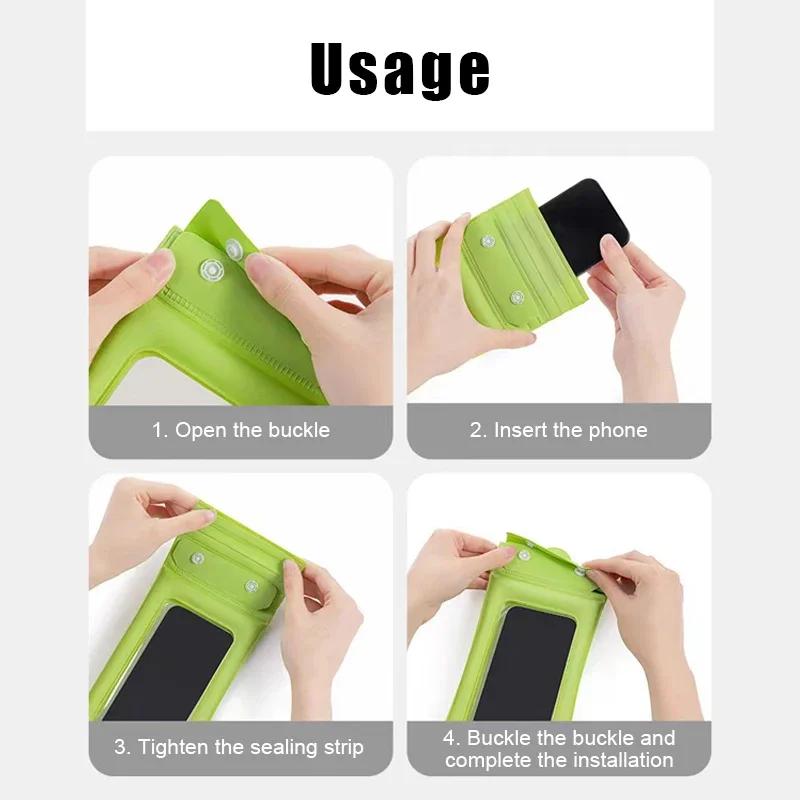 Universal Waterproof Floating Airbag Phone Pouch – Swim Beach Case Suit for iPhone 16 15 14 13 12 11 Pro Max, Samsung Ultra More