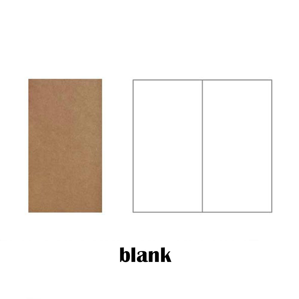 1Pc Refillable Paper Traveler'S Notebook Filler Papers Journal Dairy Inserts Refill Leather Notebook Blank Line Kraft Quality