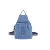 Schoolbag Retro Washed Denim Cloth Messenger Bag Casual Fashion Student Trendy Cool Backpack Outdoor Travel Commuter Bag