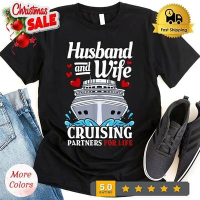 Husband And Wife Cruising Partners For Life Cruise T Shirt Vacation Shir