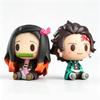 4Pcs/Set Demon Slayer Kamado Tanjirou Nezuko Agatsuma Zenitsu Action Figure Cute Anime Model PVC Statue Collectible Toys Gifts