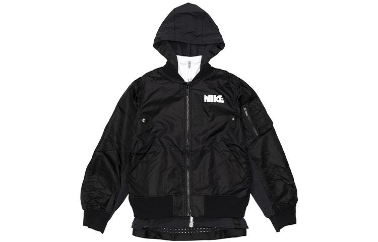 Nike X Sacai Jackets Women s Black Hooded Moderate Other CZ4678-010 S