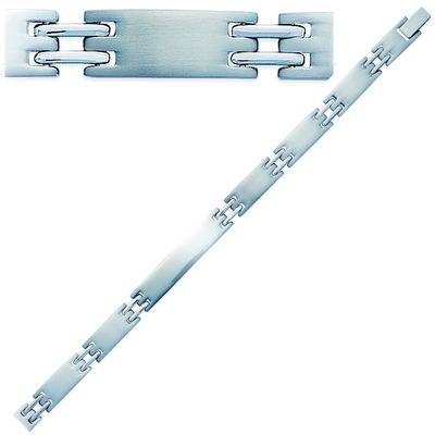 [K1026] - Men's Bracelet 'Peaceful' Steel - 21 Cm 8 Mm