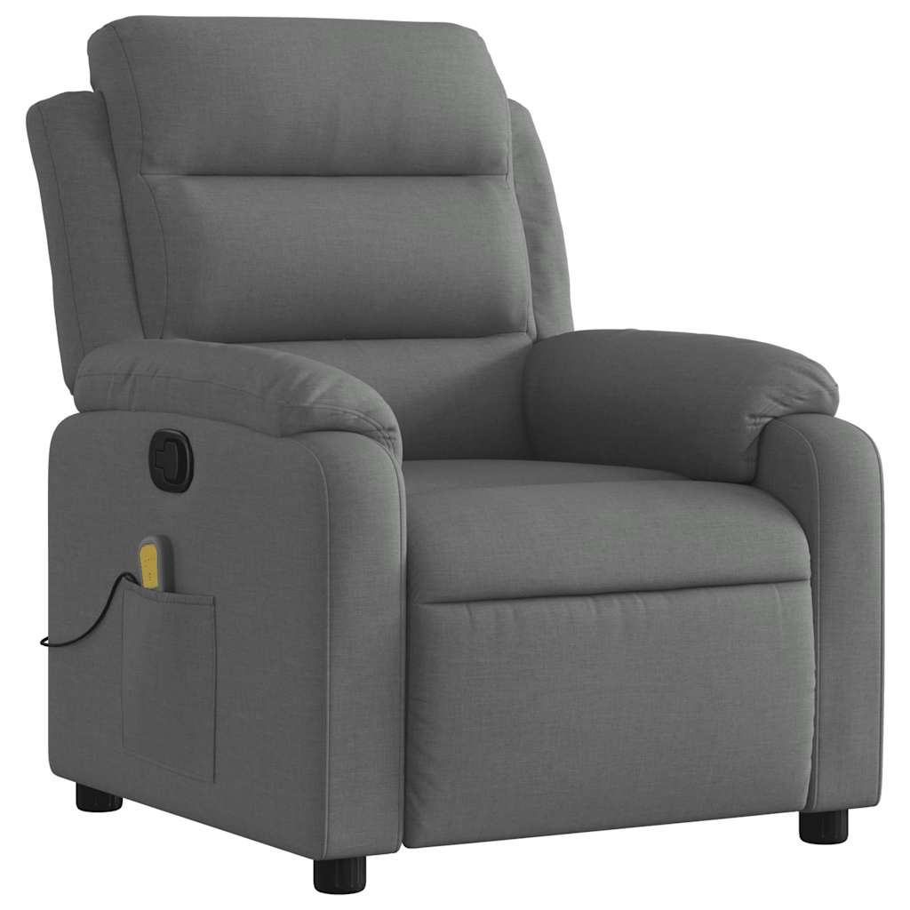 Massage Chair Dark Gray Fabric