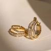 Light luxury Hong Kong style earrings, 2026 autumn and winter geometric square earrings, niche design, high-end earrings, women's accessories