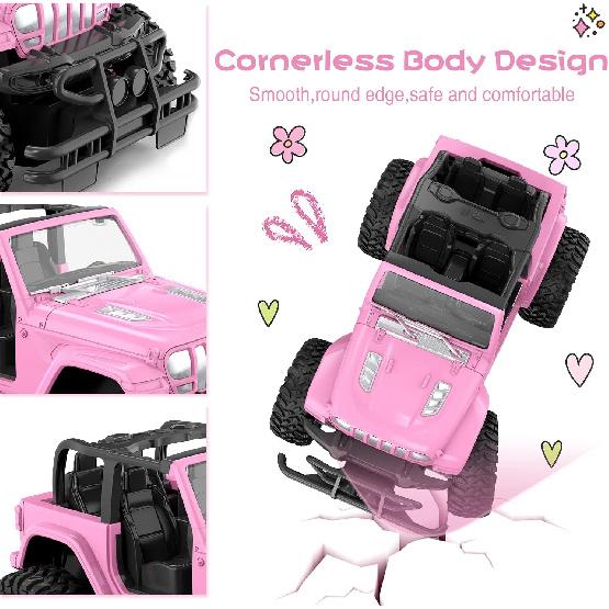 NQD Remote Control Car, Rechargeable RC Racing Cars with Stickers 1:16 Scale, 80 Min Play, 2.4Ghz Off Road Trucks All Terrain Toys Gifts for