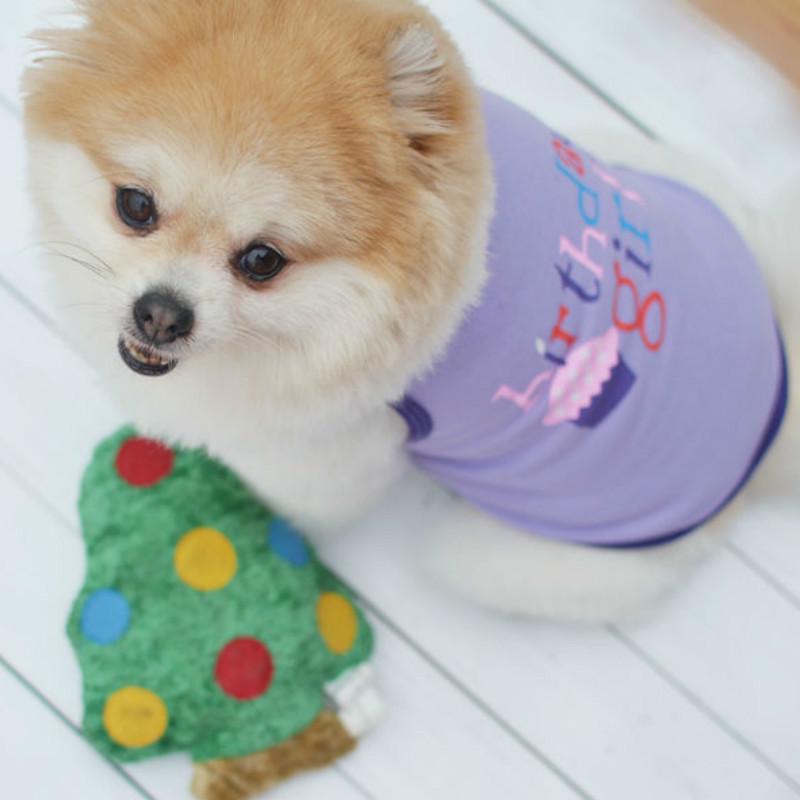 Pet Puppy Summer Vest Birthday Dress T-shirt Clothes