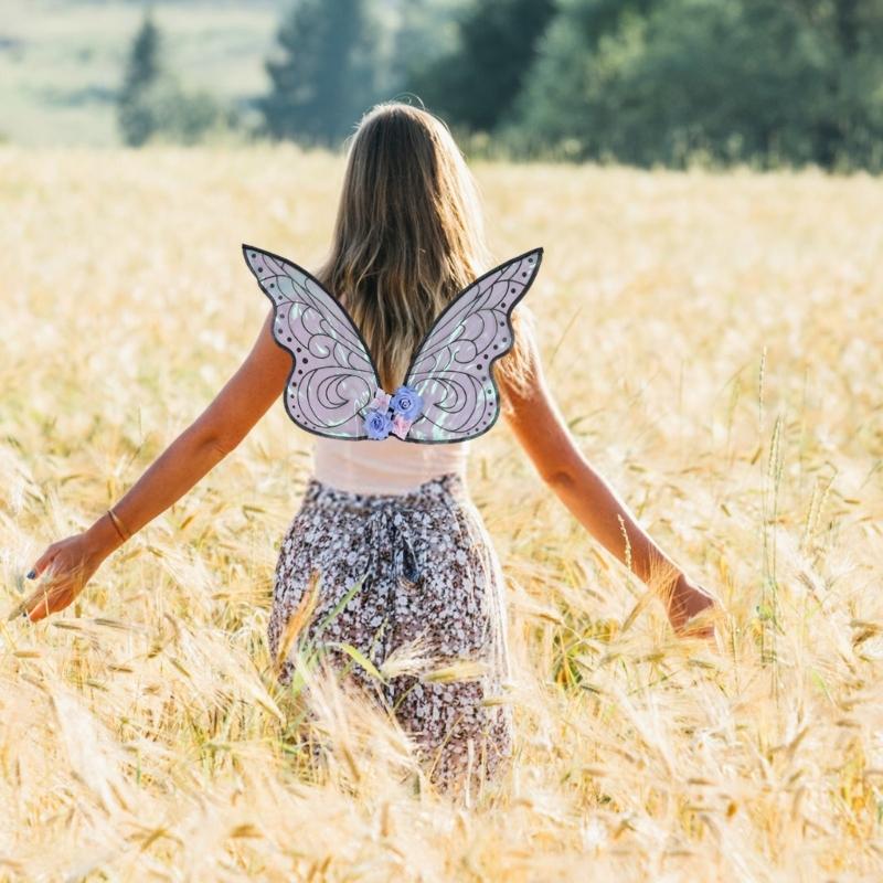 Butterfly Wing Halloween Wing Costume for Girl Christmas Masquerades Cosplay Fairies Wing Butterfly Dress up Outfit