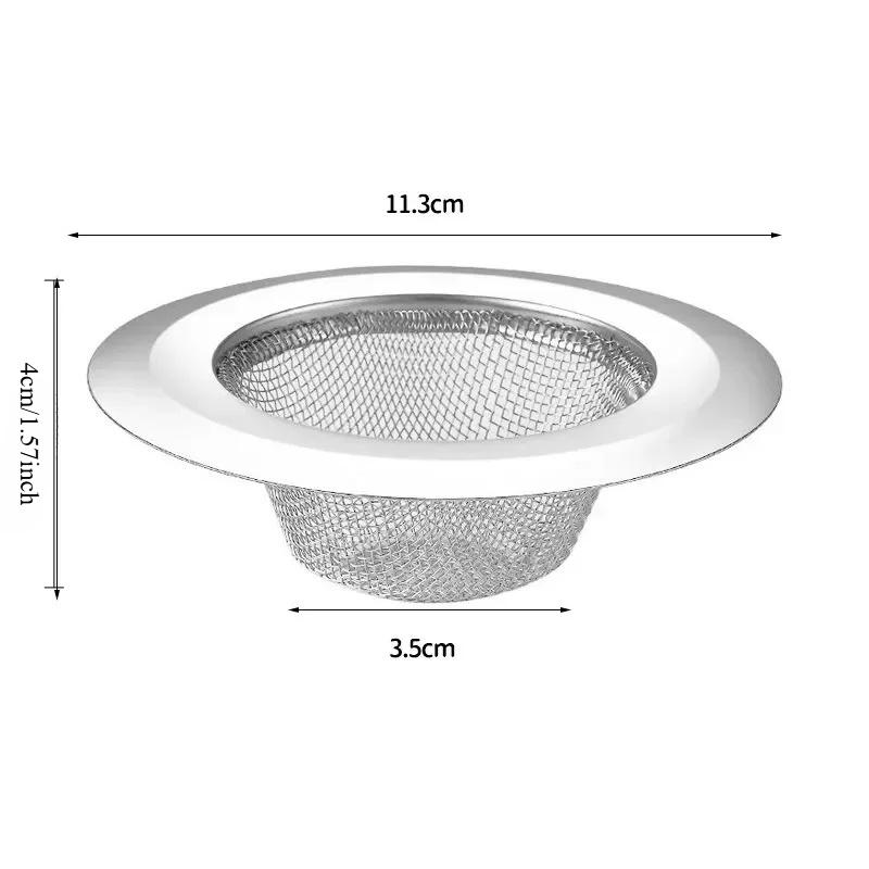 1pcs Kitchen Sink Strainer Stainless Steel Sink Funnel Anti Blocking Sink Dishwasher Basin Floor Drain Sewer Hair Strainer