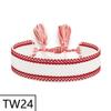 Handmade Bohemian Embroidered Logo Tassel Bracelet - Ethnic Style Friendship Band