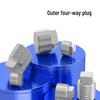 304 Stainless Steel DN15 External Square Solid Threaded Plug