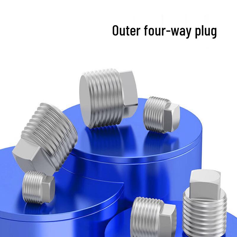 304 Stainless Steel DN15 External Square Solid Threaded Plug