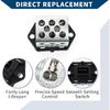 No.F5RZ8L603AC HVAC Blower Motor Resistor for Ford Contour 1995-2000 Radiator Fan Resistor Heater Blower Resistor Metal ABS 1 Pcs Black
