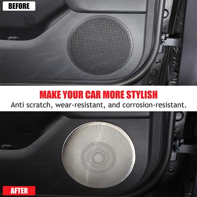 Für Great Wall Haval H9 2025 2025 Edelstahl Silber Auto Audio Lautsprecherabdeckung Tür Lautsprecherabdeckung Hupe Verkleidung Zubehör